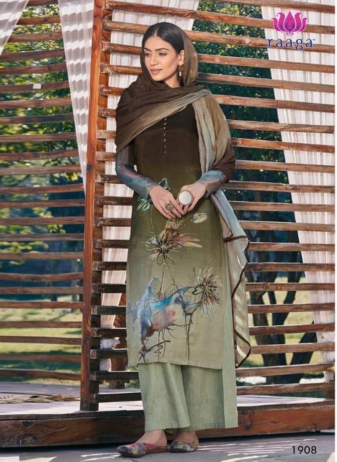 SWAGAT RAAGA Latest fancy Designer Stylish Casual Wear Heavy Pure Cotton Silk Printed With Hand Work Salwar Suit Collection